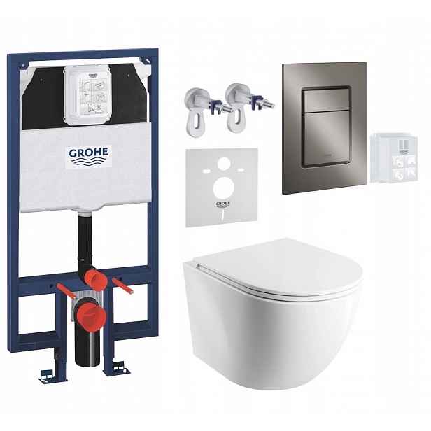 7v1 Wc Set, Stelaz Grohe Slim Wc Mísa Rim Silent Omnires Tlačítko