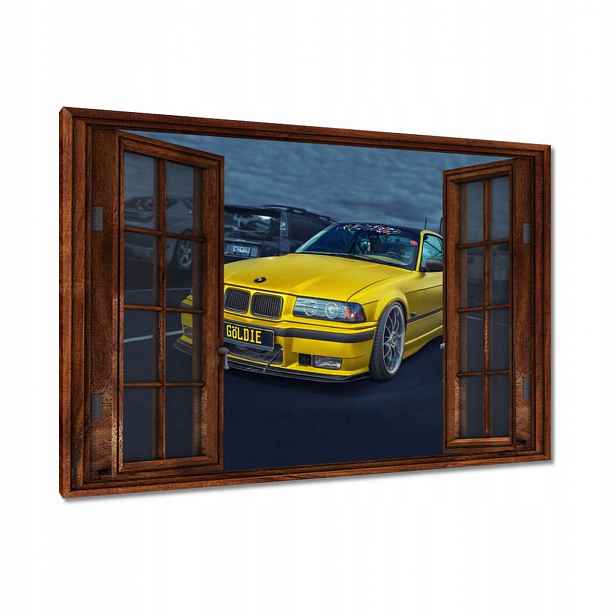 Obrazy 120x80 Zlatý automobil Bmw Auto