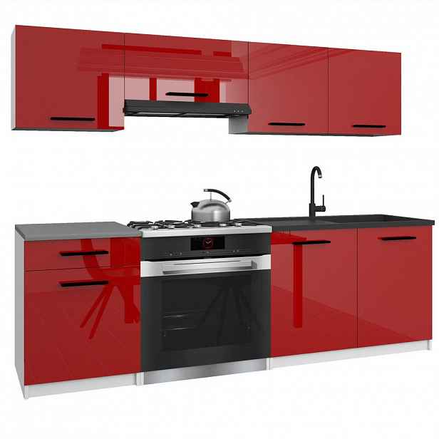 B BELINI GROUP KUCHYŇSKÁ LINKA Italia 1 180 cm, s pracovními deskami, Červená
