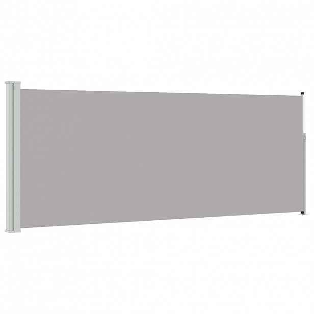 vidaXL Zatahovací boční markýza / zástěna 117x314 cm šedá