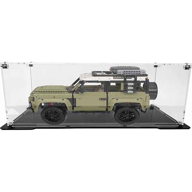 Vitrína s černou základnou pro sadu Lego 42110 Technic Land Rover Defender