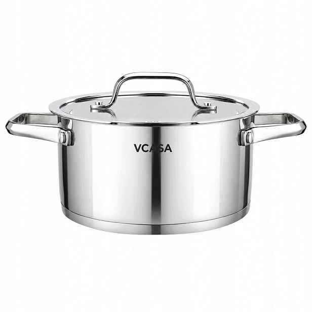Hrnec Vcasa Amara 18 cm 2,6 l s víkem na cedění Nerezová Ocel 304