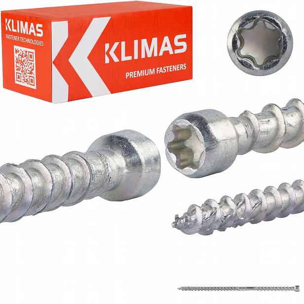 Šrouby pro krokvovou izolaci 8x195 mm 50 ks Torx Klimas Wkpc