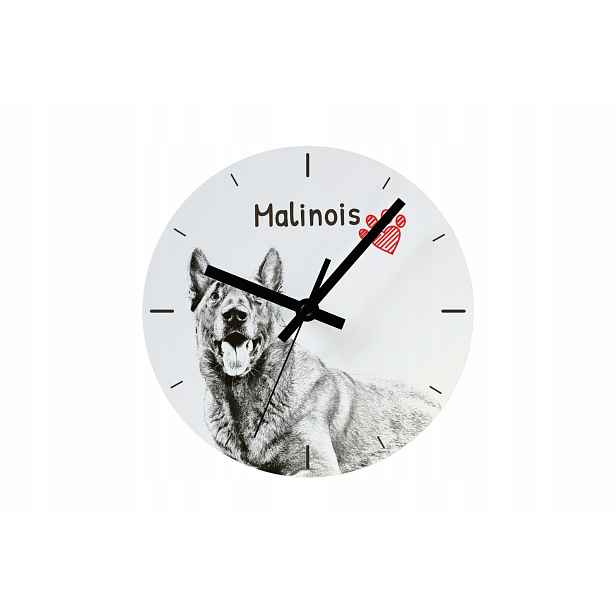 Malinois Belgický ovčák, závěsné a stojící hodiny se psem, personalizace