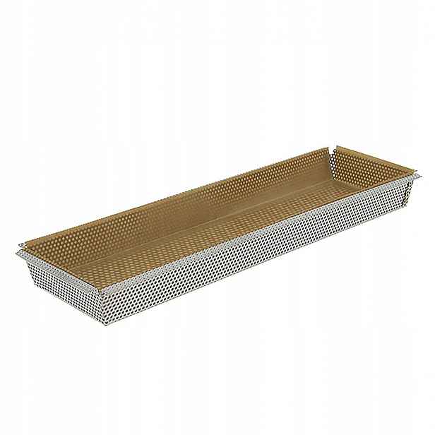 Perforovaná forma na koláč obdélníková de Buyer 35 x 10,5 cm, vyjímatelné dno