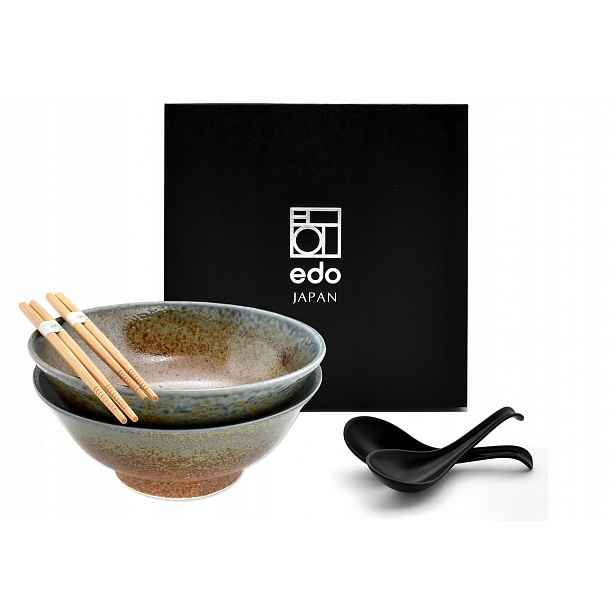 Sada 2 misek s lžícemi a paličkami Ramen Ki 22/1100 ml Box