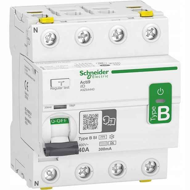 Schneider Electric Acti9 iID proudový jistič 4P 40A A9Z64440
