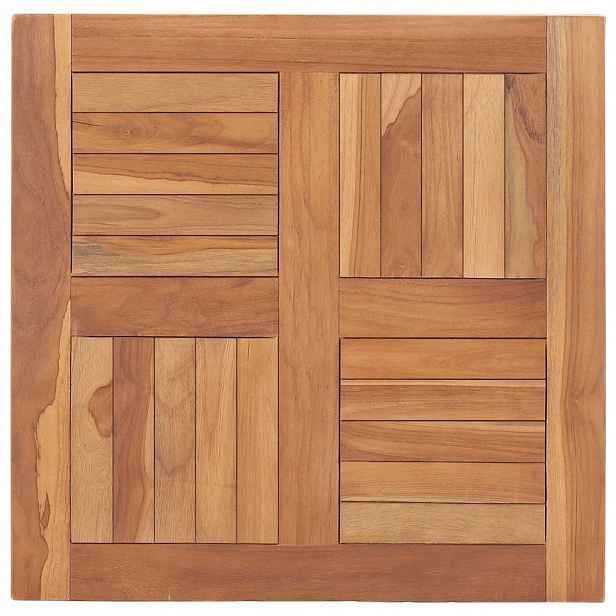vidaXL Stolní deska masivní teakové dřevo 60 x 60 x 2,5 cm