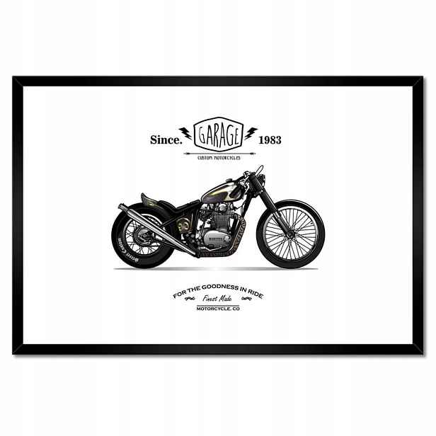 Plakáty v rámu 60x40 Motocykl Zabytek Vintage