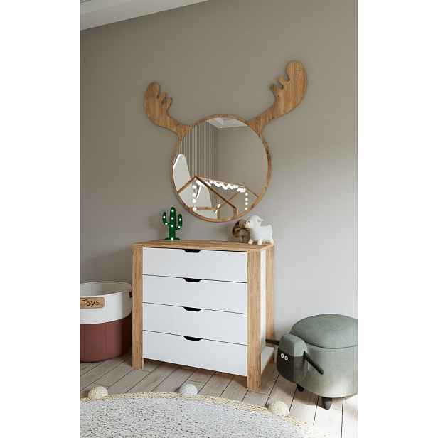 Komoda Nisan 1600-026 - White, Walnut