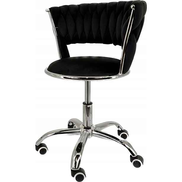 Otočné křeslo Treccia Office Black Velvet Lugano