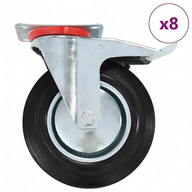 vidaXL 8 ks otočná kolečka 200 mm