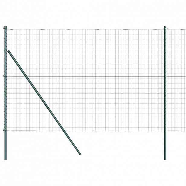vidaXL Euro plotové kotvení 10 x 1,5 m Ocel potažená PVC Zelená