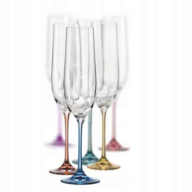 Crystalex Sklenice na sekt Viola Spectrum 190 ml, 6 ks