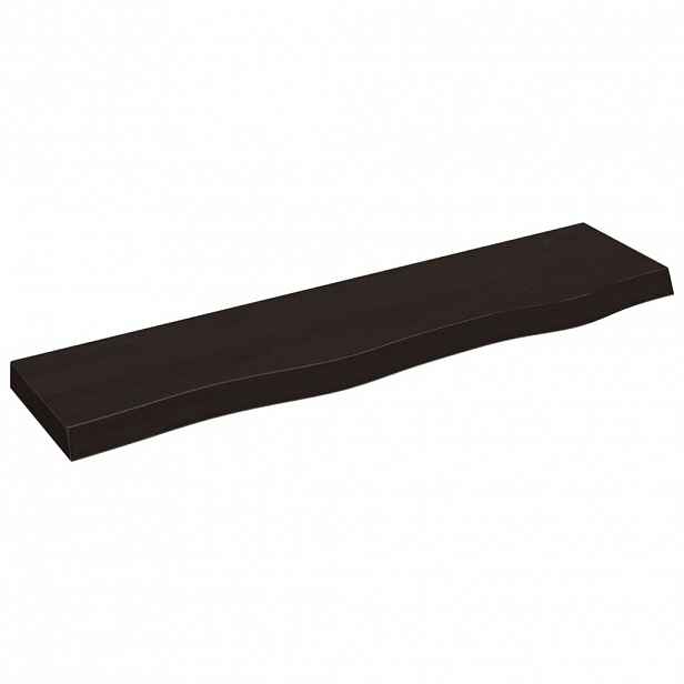 vidaXL Nástěnná police tmavě hnědá 80x20x4 cm ošetřený masivní dub
