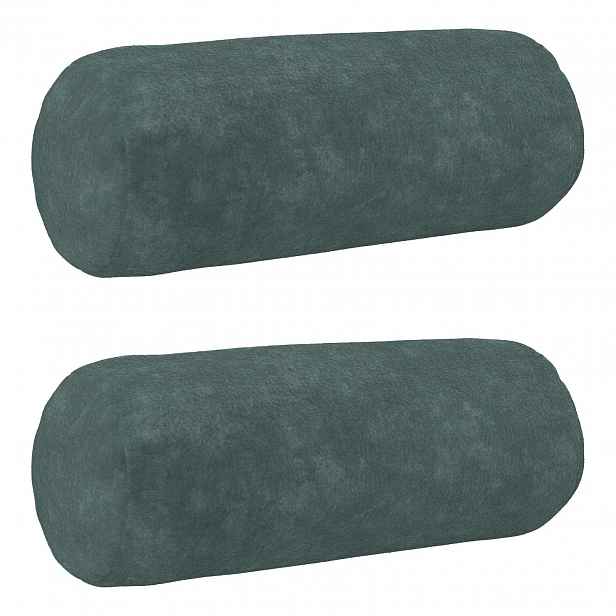 vidaXL Povlak na polštář 2 pcs HEERLEN Mořsky modrá Ø 15 x 40 cm