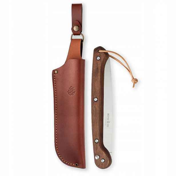 Bushcraftová pila Premium 250 mm kožená Pochva Nerezová Ocel