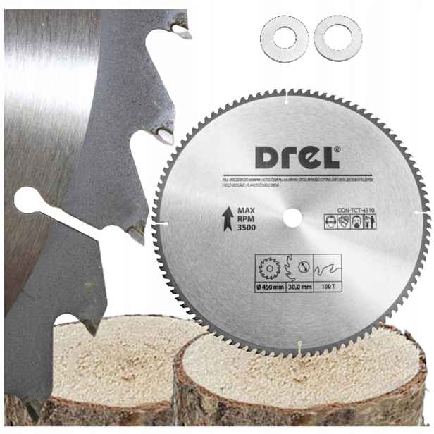Kotoučová Pila Na Řezání Dřeva Widia 450x30.0 mm 100 Vidiových Zubů