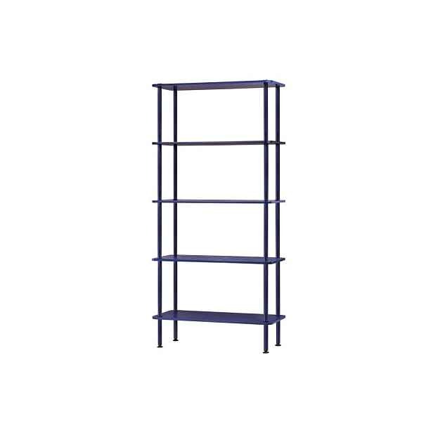 Modrý regál v dekoru dubu 80x163x35 cm Teidi – noo.ma