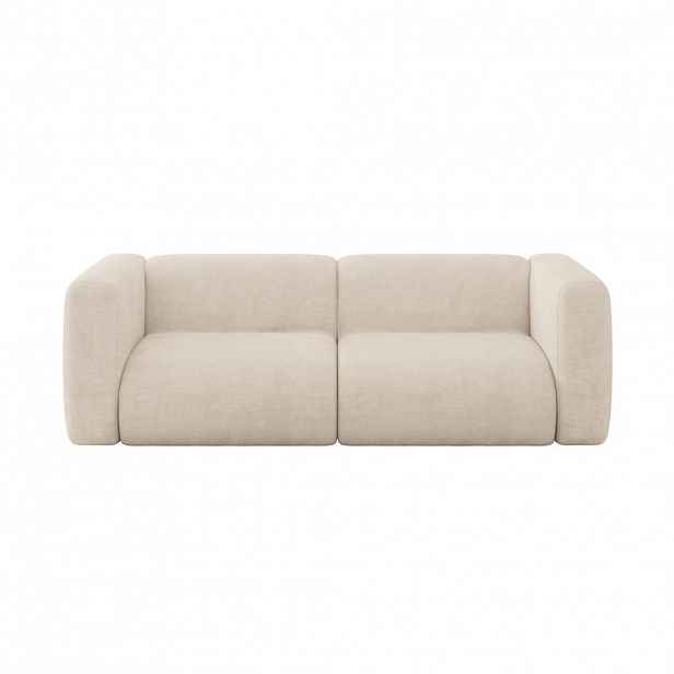 ALTDECOR MODULÁRNÍ pohovka MIRA-S1, 2místná, 228 × 89 × 70 cm, béžová, velur