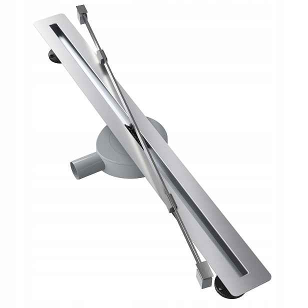 Lineární Odtok Pod Dlažbu 80 cm Ocel Sprchová Vanička Sifon Luno Inox