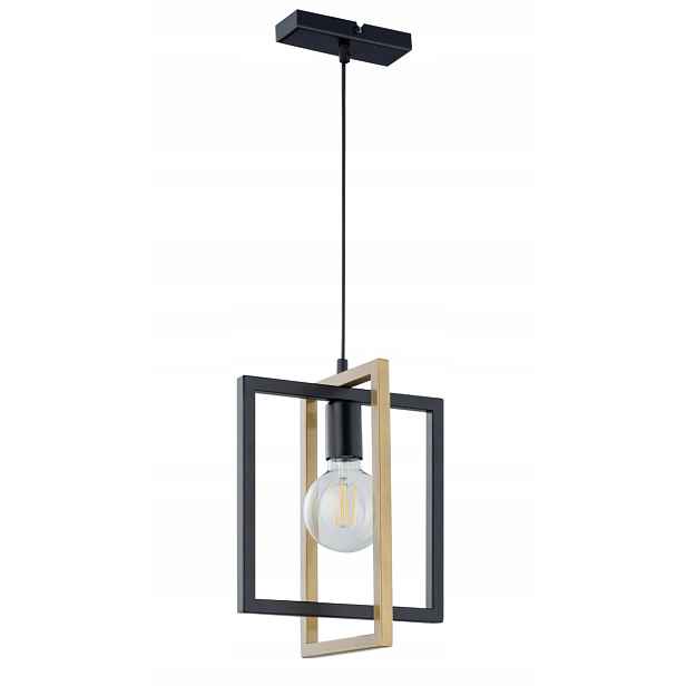 Dekorativní geometrická závěsná lampa loft černá zlatá do obývacího pokoje Sigma