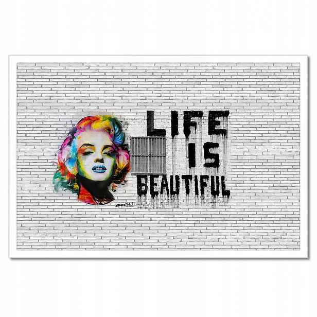 Plakáty v rámu 60x40 Banksy Life jsou krásné