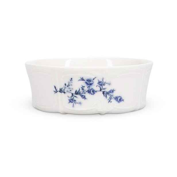Bílá/modrá porcelánová miska 410 ml Retro – BonBistro