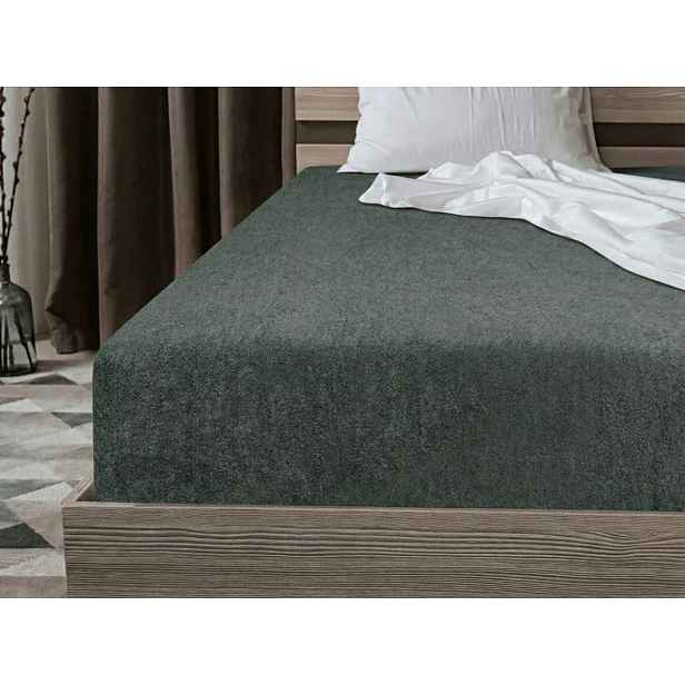 Froté prostěradlo EXCLUSIVE zelenošedé 90 x 200 cm