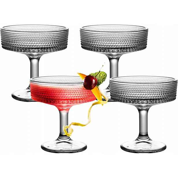 Martini sklenice vintage sada 4 kusů elegantní