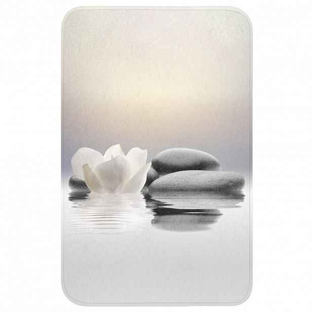 OnlyWow WC PŘEDLOŽKA Kameny - Lotos - Bílý - Voda - Zen 50x80 cm