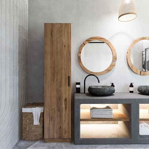 Šatní skříň Yaman 1 Door - Walnut