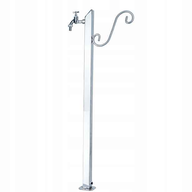 Zahradní hydrant 100 cm Kran Inox „Čtverec“ boční