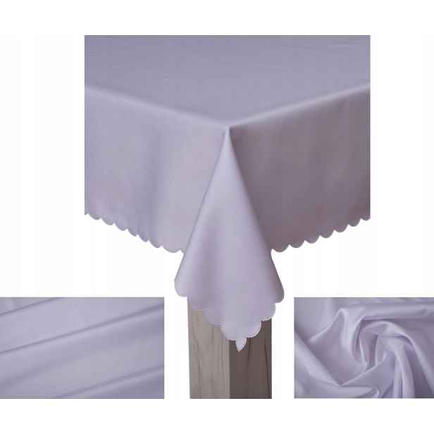 Ubrus Odolný Vůči Skvrnám, Bílý, Jemný Lesk 130X260