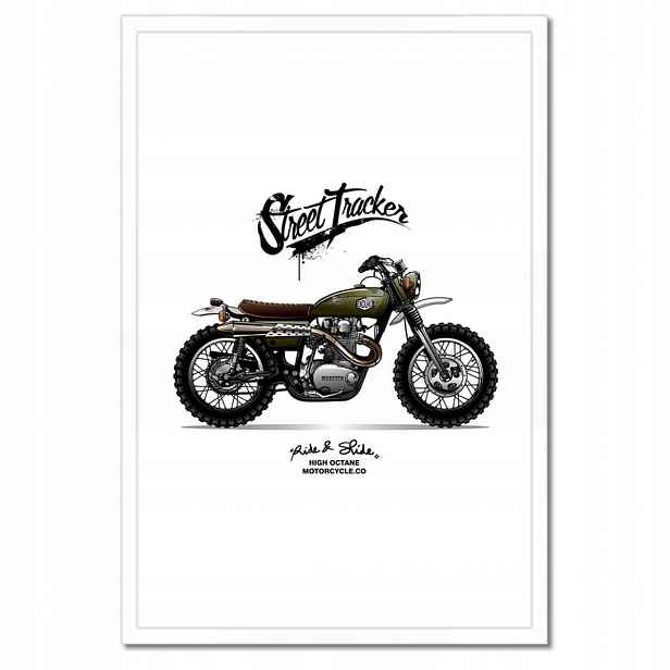 Plakáty v rámu 40x60 Motocykl Zabytek Vintage