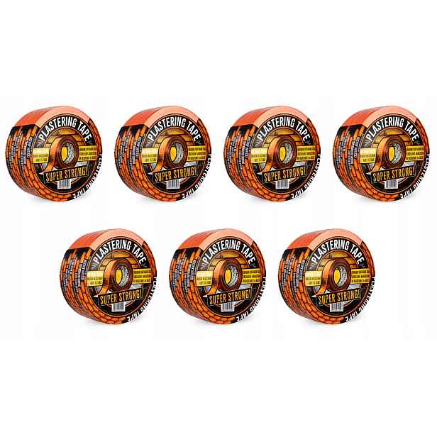 7 ks Fasádní Omítková Páska Oranžová Stavební Silná 48 mm x 50 m