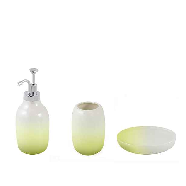Designový Koupelnový Set Z Perleťové Metalické Keramiky