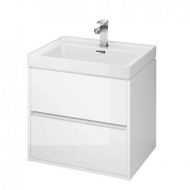 Koupelnová skříňka pod umyvadlo Cersanit CREA 59,4x53,3x44,7 cm bílá lesk S924-003
