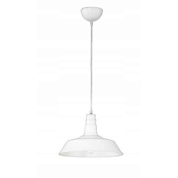 Závěsná lampa lustr nad stůl kovová, bílá Rl