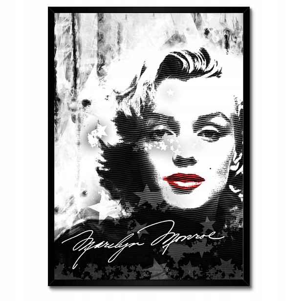 Plakáty v rámu 50x70 Marilyn Monroe Ústa Rty