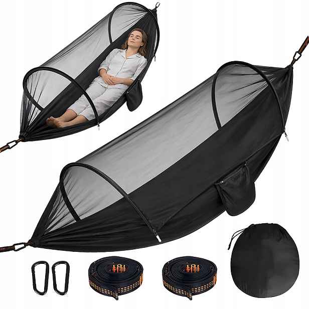 Turistická Houpací Síť Pro Dvě Osoby, Odolná, Přenosná, Zahradní Ultralight, Velká