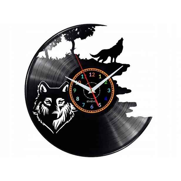 Vlk Dárek Originální dekorace do domu Hodiny z vinylové desky