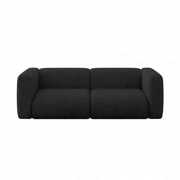 ALTDECOR MODULÁRNÍ pohovka MIRA-S1, 2místná, 228 × 89 × 70 cm, černá, velur