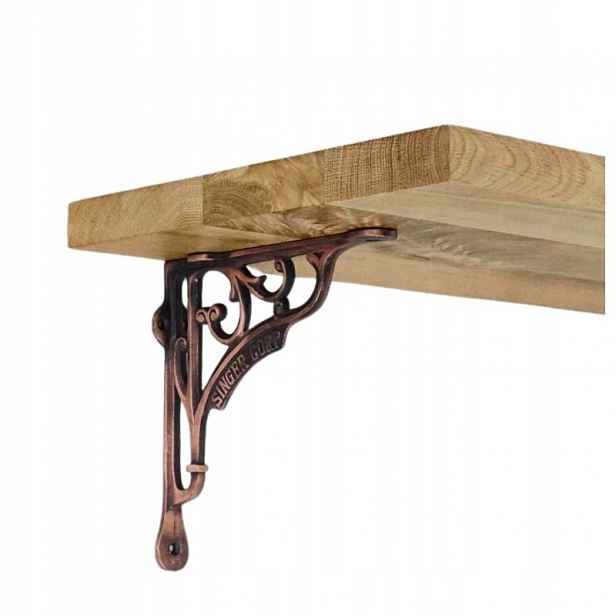 Konzole na polici Singer Corp 200x200 mm Měděná