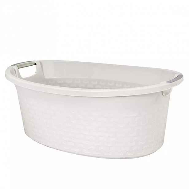 Miska ovál Cotton 40l bílá antik