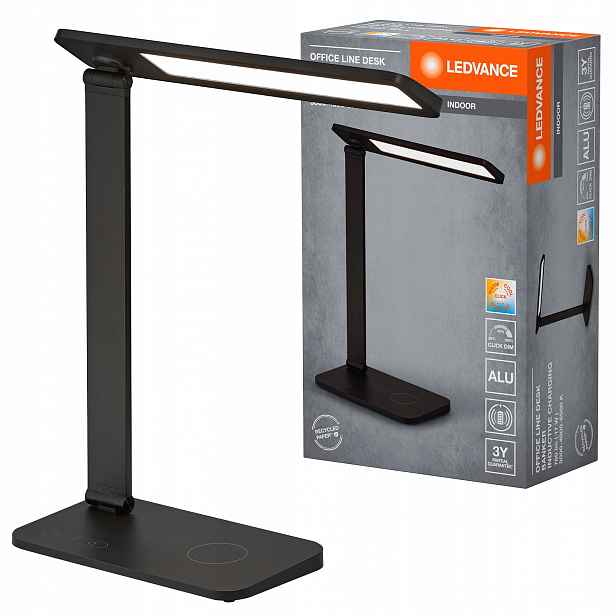 Stolní Led stolní lampa 17W 465lm Cct stmívatelná černá Office Line