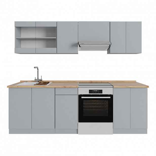 Vicco KUCHYŇSKÁ LINKA R-Line Šedá 240 cm , PD Dub