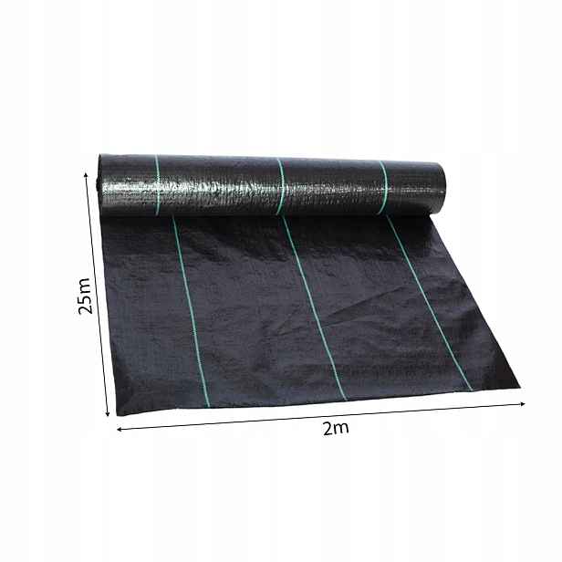 Agrotextilie Agrotkanina 2 x 25 m Uv 90 g Na Plevel Pevná Černá Matrace