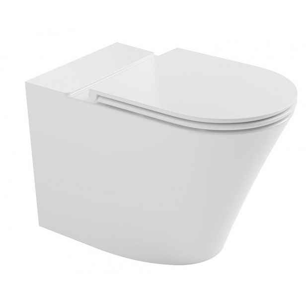 Bruckner - FEIN WC kombi mísa, Rimless, 61x36cm, spodní/zadní odpad, bílá 201.424.4
