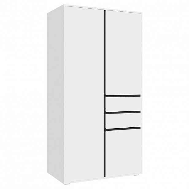 Livetastic ŠATNÍ SKŘÍŇ S OTOČNÝMI DVEŘMI, bílá, 100/194/56 cm